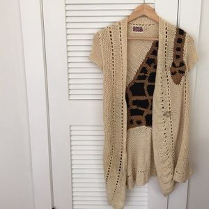 Anthropologie Giraffe Cardigan