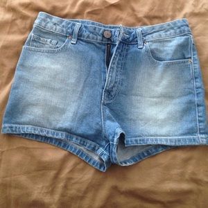Light Wash High Rise Shorts