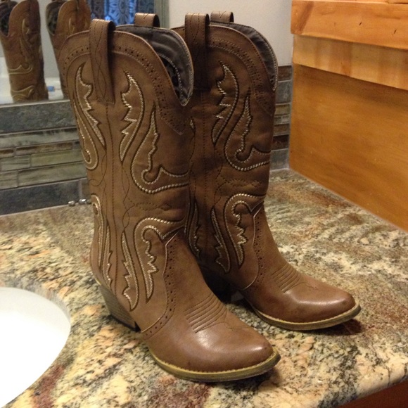 Below knee cowgirl boots!