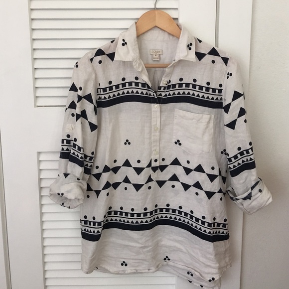 J Crew Linen Top