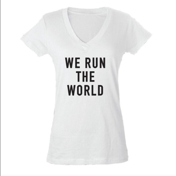 Last one! 1 sm left! We Run the World tee - Picture 2 of 4