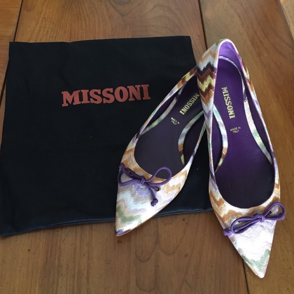 Missoni Pointy Toe Ballet Flat