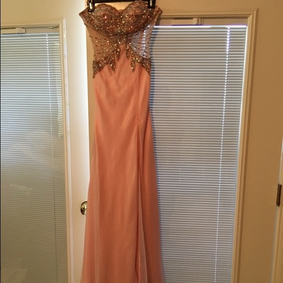 Pink strapless jovani gown - Picture 2 of 4