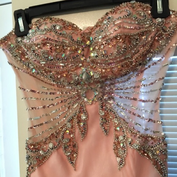 Pink strapless jovani gown - Picture 3 of 4