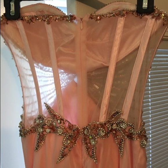 Pink strapless jovani gown - Picture 4 of 4