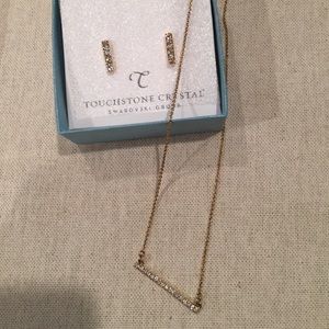 BRAND NEW Swarovski earrings and necklace set!!