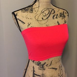 Red/Hot Pink Crop Top