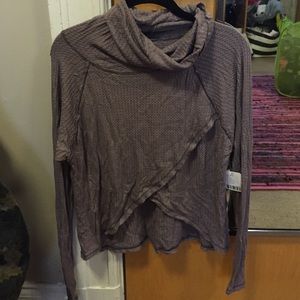 Cowl neck waffle thermal, never worn with tags