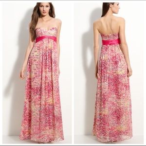 BCBG Maxazria pink gown dress