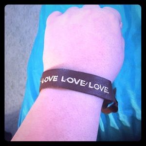 Taylor swift leather "love love love" bracelet