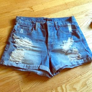 High waisted shorts
