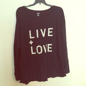 Live + Love long sleeve t-shirt