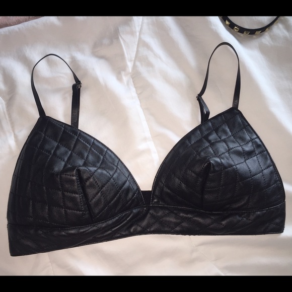 Nasty Gal leather bralette