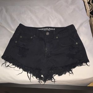 American Eagle Distressed Mid-Rise Shorts