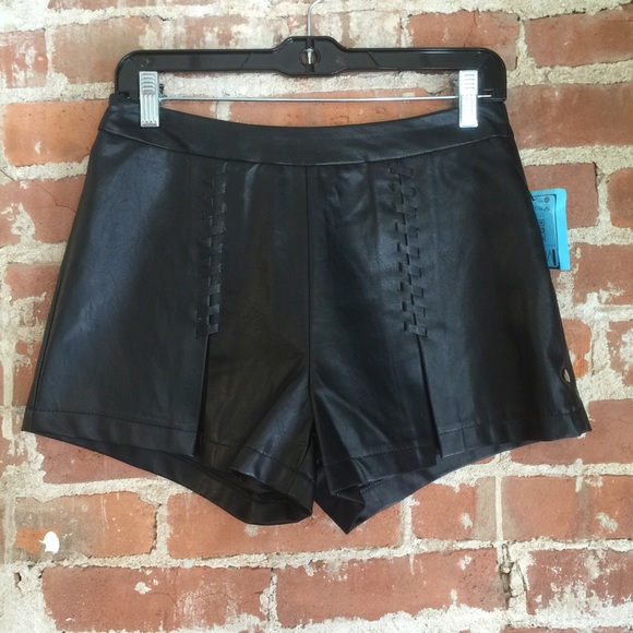 Love Stitch Pants - NWT  fax leather shorts!