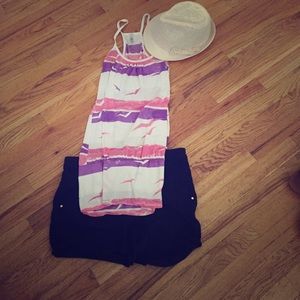 Pink and purple tunic top