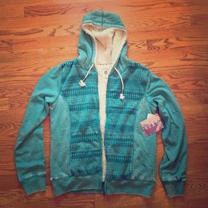 roxy zip up sweatshirt/jacket