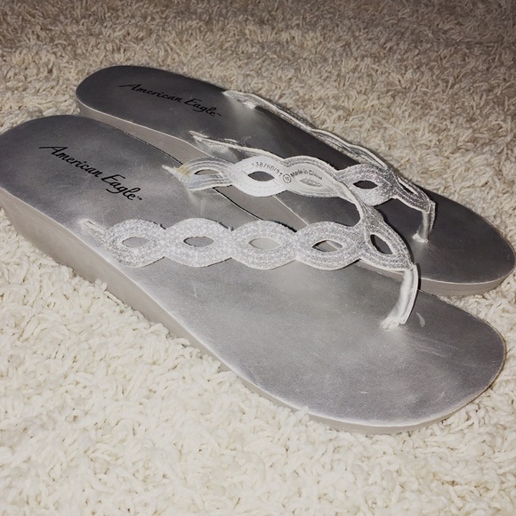 American Eagle Outfitters Shoes - American Eagle Wedge Flip Flops