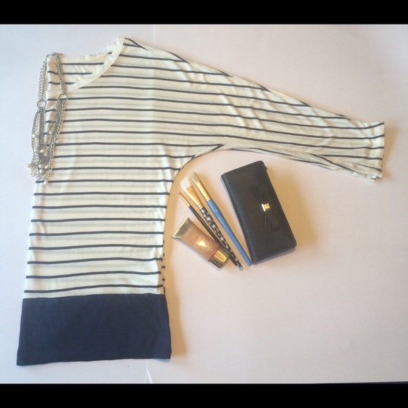 Joie Tops - Soft Joie striped blue and white tee