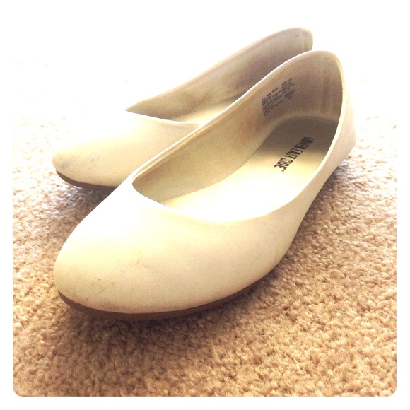 White colored flats