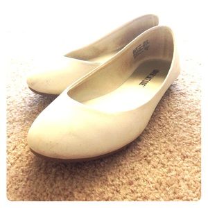 White colored flats