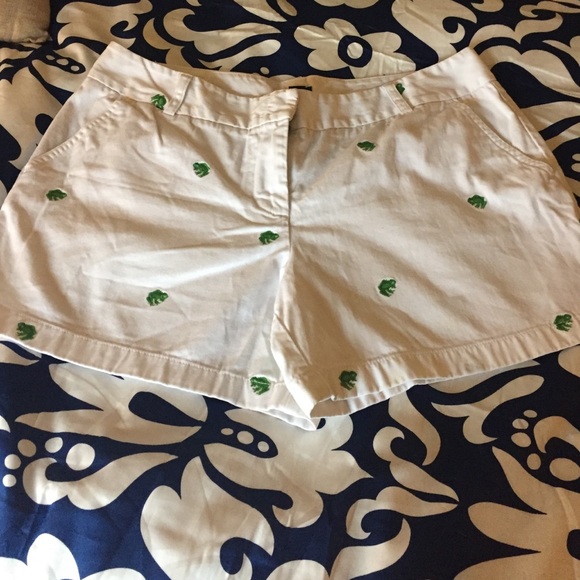 J crew white shorts with frogs