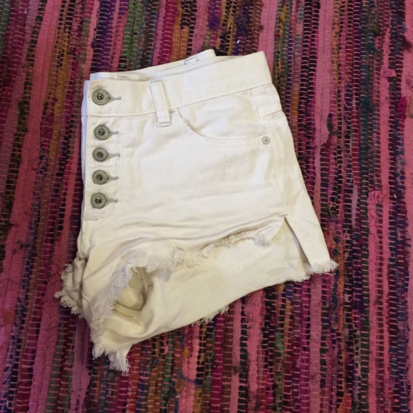 Free people white cut offs