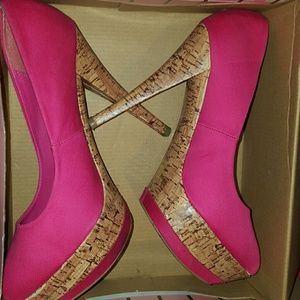 Hot pink pumps