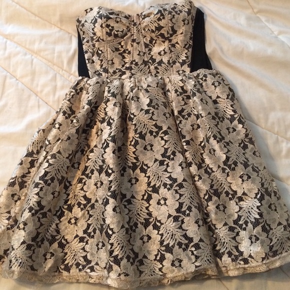 Formal champagne floral sleeveless dress