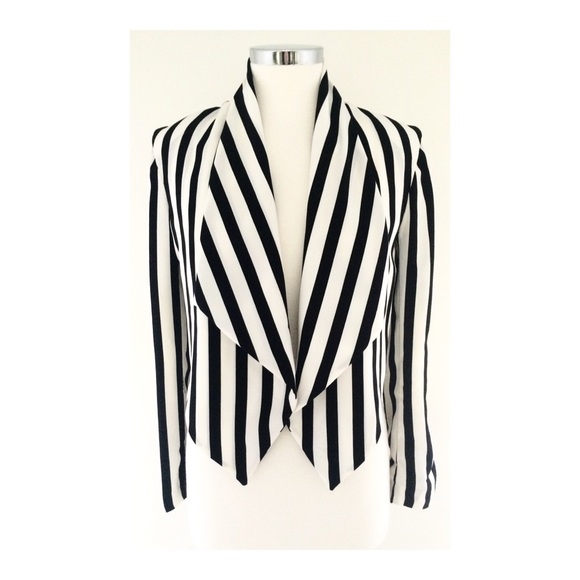 H&M Jackets & Blazers - H&M Stripe Crop Blazer