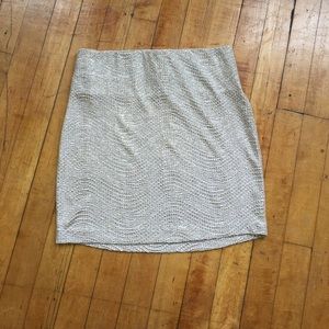 Metallic body con mini skirt