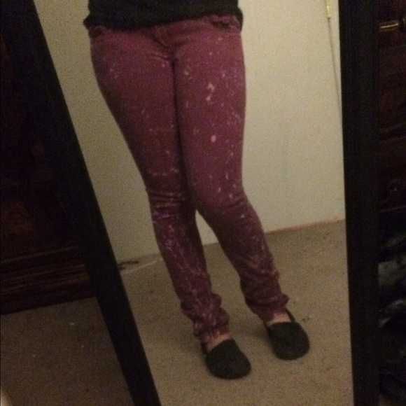 Pink Multi-Colored Skinny Jeans - Picture 2 of 4