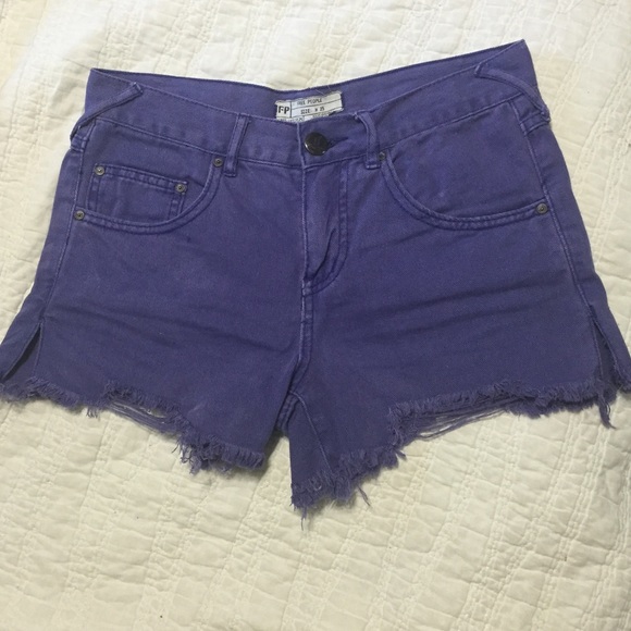 NWOT Free People Shorts! Purple/distressed sz 25 - Picture 2 of 4