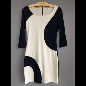 Black and Beige Cocktail Dress