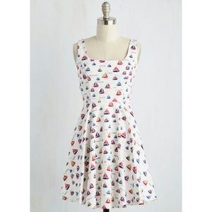 ModCloth: Very Charming Dress in Saliboats