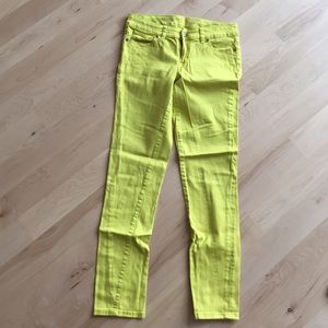 The Limited lemon yellow size 6 skinny jeans.