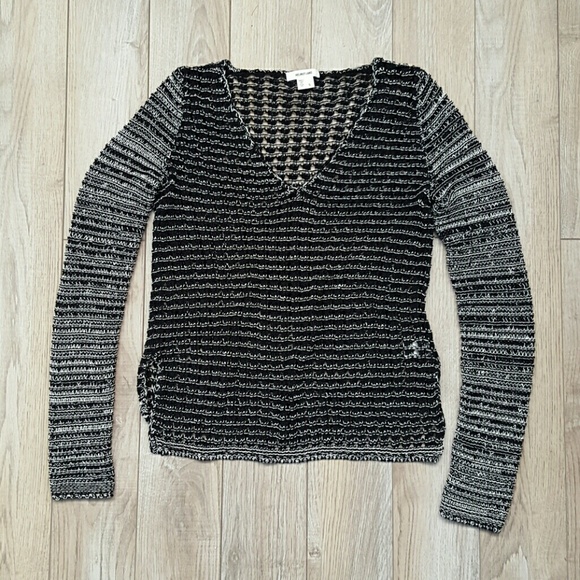 HELMUT LANG black loose knit pullover S