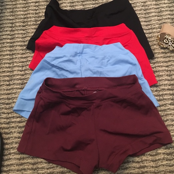 Set of 4 Capezio Spandex Work Out Shorts