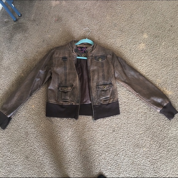 Brown bomber jacket