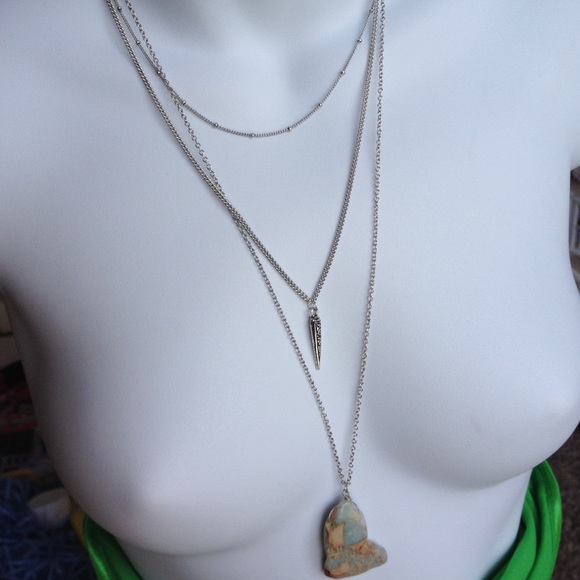 NEW Boho Stone 3-Layer Necklace - Picture 3 of 3