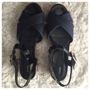 ❌UNAVAILABLE❌ 💯 Authentic Fendi Denim Sandals