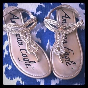 American eagle gold sandals