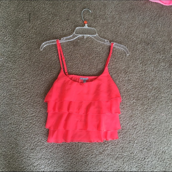 Flowy Charlotte Russe coral crop top