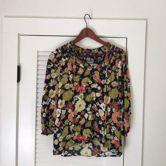 Anthropologie Floral Blouse
