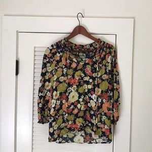 Anthropologie Floral Blouse
