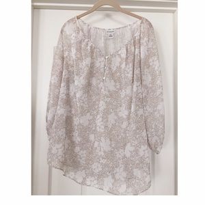 Motherhood Maternity - L- flowy beige top
