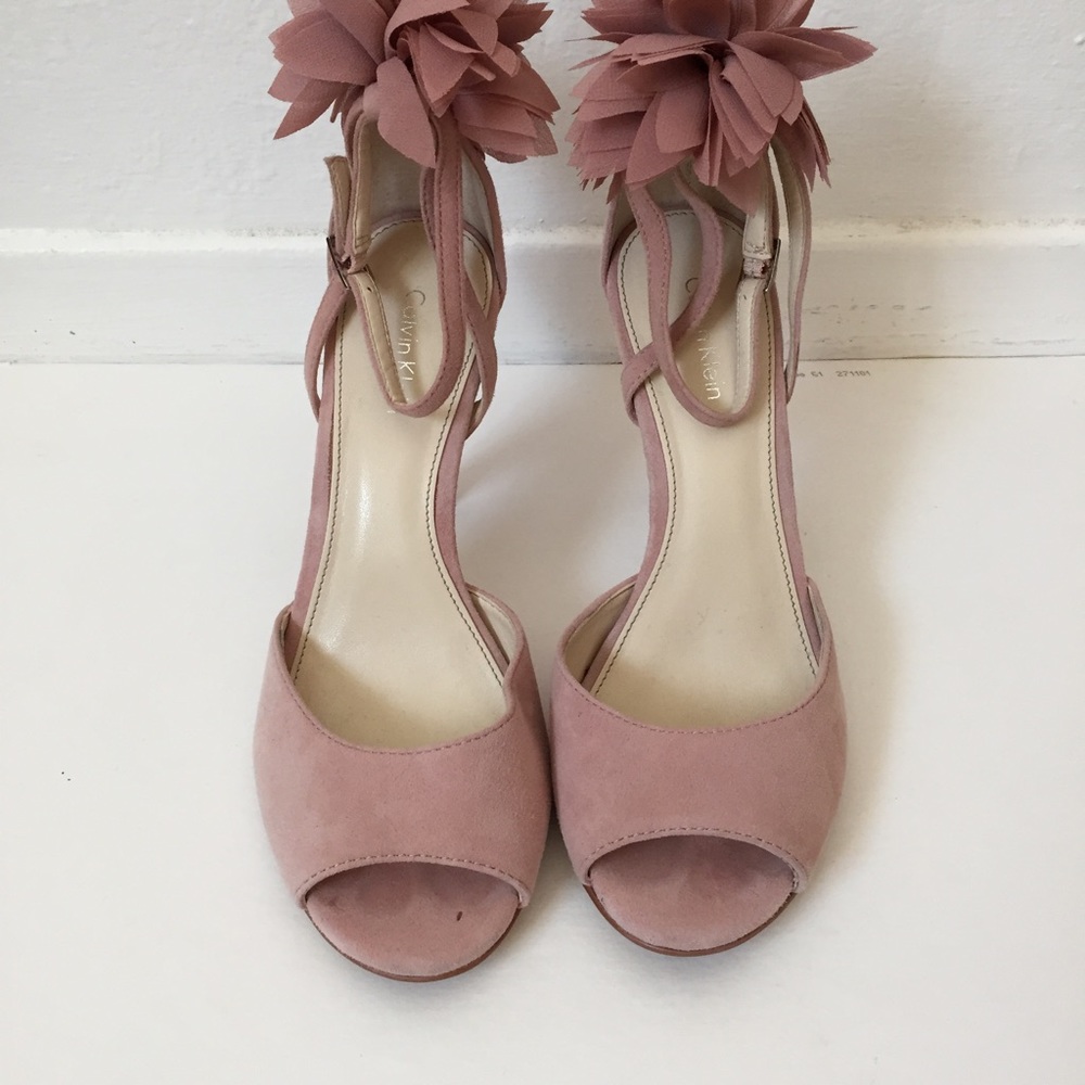 KEEPING Calvin Klein Olivia Pink Ankle Strap Heels - Picture 4 of 5