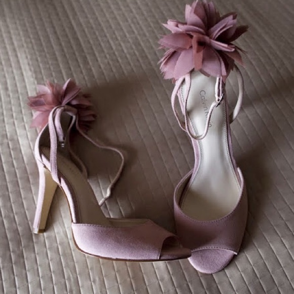 KEEPING Calvin Klein Olivia Pink Ankle Strap Heels - Picture 2 of 5