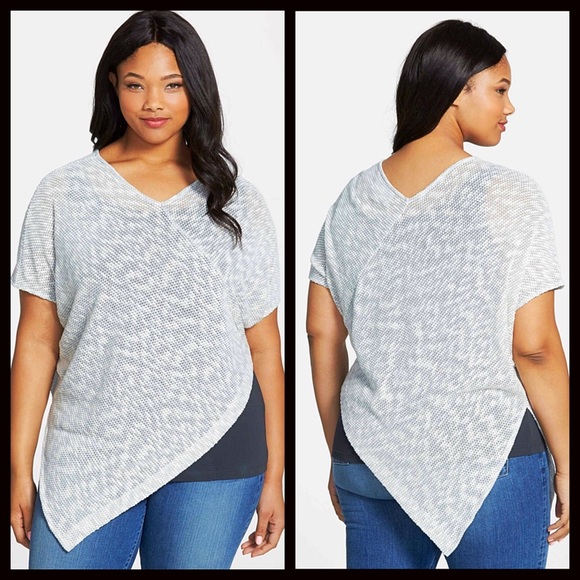 ❗️1-HOUR SALE❗️VINCE CAMUTO TUNIC Marled Tee - Picture 2 of 4