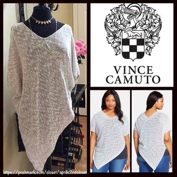 ❗️1-HOUR SALE❗️VINCE CAMUTO TUNIC Marled Tee - Picture 4 of 4